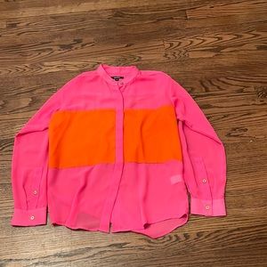 NAVEN two tone pink and orange button down shirt.